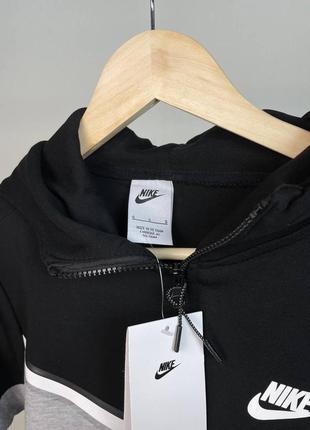 Чоловіча кофта nike tech fleece в різних кольорах та розмірах, якісна кофта зручна на застібці з капюшоном4 фото