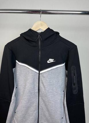 Чоловіча кофта nike tech fleece в різних кольорах та розмірах, якісна кофта зручна на застібці з капюшоном3 фото