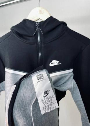 Чоловіча кофта nike tech fleece в різних кольорах та розмірах, якісна кофта зручна на застібці з капюшоном8 фото