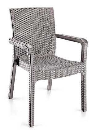 Кресло "markiz"  irak plastik, искусственный ротанг турция ,серый