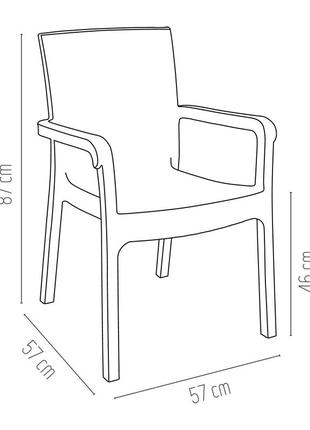Кресло "markiz"  irak plastik, искусственный ротанг турция ,серый2 фото