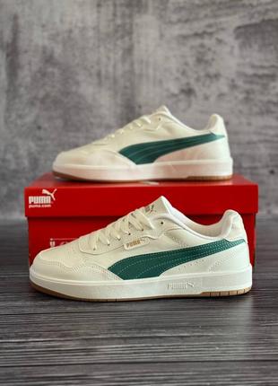 Кросівки чоловічі, puma court ultra lite white mint5 фото