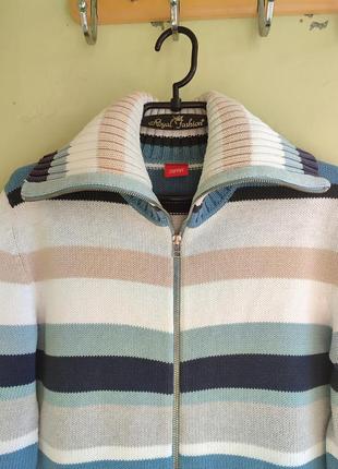 Оригінальний светр кофта на блискавці від бренду esprit бавовна1 фото