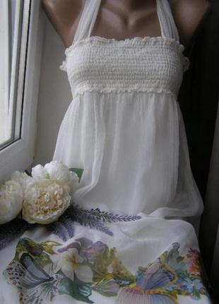 Шелковое платье сарафан шелк 100 летнее бантик бабочки цветы цветочный винтаж cottage core нежное