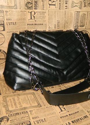 Сумка клатч кроссбоди чорна 2