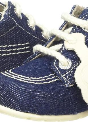 Kickers kick hi b dark blue textil шузи кеди взуття нові