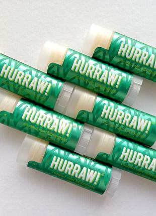 Hurraw! pitta lip balm кокос, мята, лемонграсс бальзам для губ 4,8г