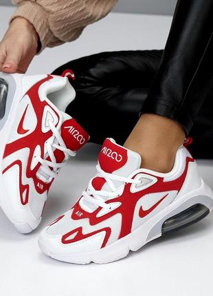 Біло червоні замшеві кросівки з текстильними вставками сітка 37-411 фото