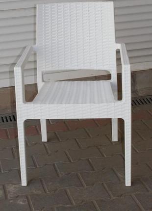 Крісло пластикове ibiza, siesta, туреччина, біле1 фото