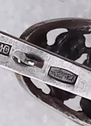 Советские серебряные серьги " цветочная корзина" 1970-79г4 фото