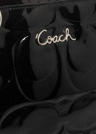 Сумка шкіряна лакована coach4 фото