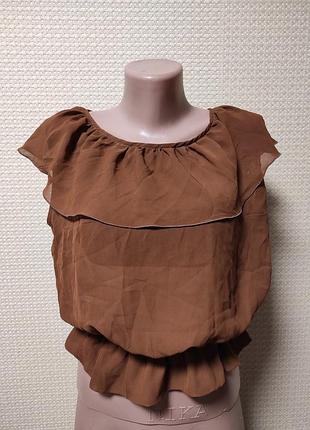 Коричнева жіноча блузка