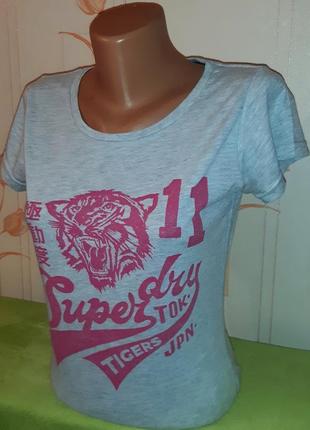Модная футболка с ярким принтом superdry tigers, made in turkey, молниеносная отправка3 фото