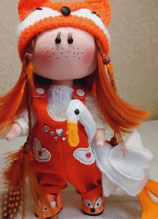 Чарівна  подарункова  текстильна  лялечка лисенятко.4 фото