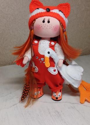 Чарівна  подарункова  текстильна  лялечка лисенятко.8 фото