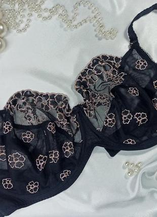 44e / 100e невероятно чувственный кружевной полупрозрачный бюстгальтер с вышивкой evans нюанс!