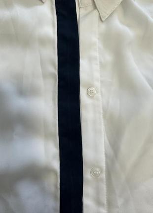 Стильная шелковая рубашка kira plastinina, белая рубашка, блуза2 фото