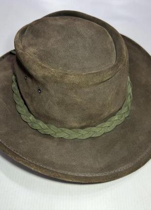 Шляпа ковбойская, кожаная, buckaroo, xl, 59-60 р, состояние идеальное!