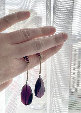 Елегантні сережки з кристалами