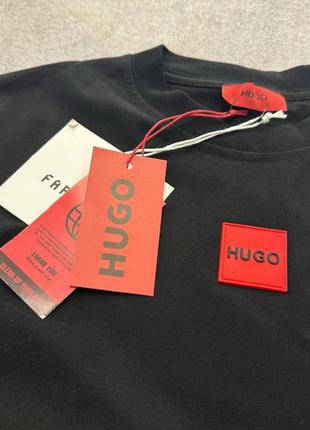 Чоловіча футболка hugo boss, чорний, сірий, білий, червоний, синій, люкс оригінал🔥2 фото