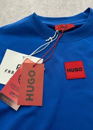 Чоловіча футболка hugo boss, чорний, сірий, білий, червоний, синій, люкс оригінал🔥10 фото