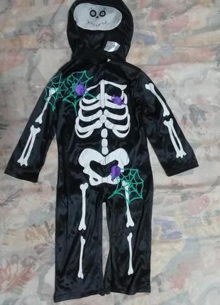 Карнавальний костюм скелет, кощій безсмертний на 2-3 роки