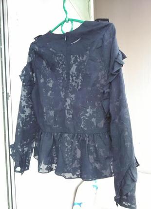 Бомбезная ажурная блузка с воланами4 фото