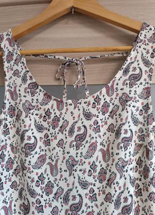 Легкий ярусний сарафан сукня міді в принт4 фото