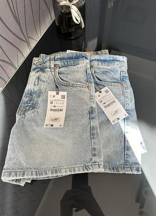 Шорты zara, джинсовые шорты mom fit zara, zara high-waisted shorts6 фото