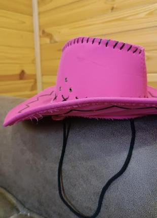 Шляпа капелюх рейнджер рожева