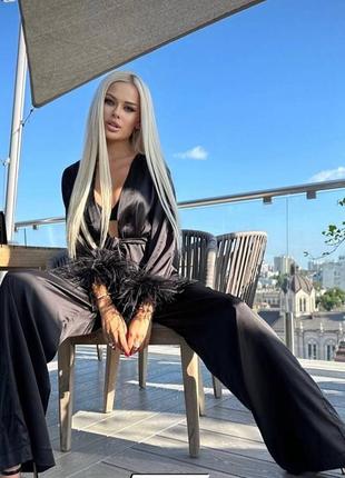 Спортивний велюр велюровий світшот костюм штани прямі палаццо кюлоти кльош труби кофта худі оверсайз  батнік толстовка капюшон олімпійка8 фото