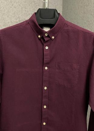 Бордовая рубашка от бренда river island3 фото
