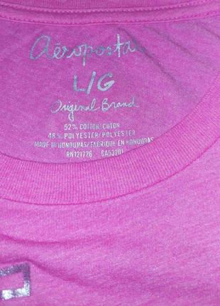 Фирменная розовая футболка aeropostale made in honduras, молниеносная отправка ⚡🚀6 фото