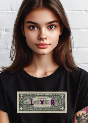 Футболка женская доллар "lover"