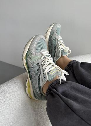 Кросівки asics gel-kayano 14 grey/mint