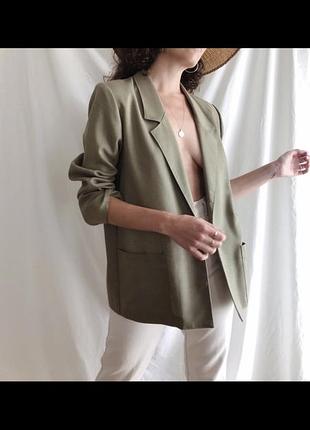 Піджак оверсайз оливковий