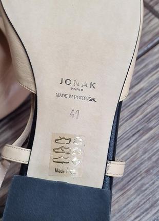 Шикарні босоніжки, слінгбеки з натуральної шкіри від бранцузького бренду jonak, оригінал, нові9 фото