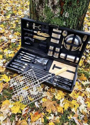 Набір шампурів в кейсі "grill №74". подарунковий набір шампурів в кейсі. шампура. шашличний набір