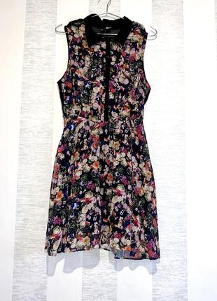 Сукня сарафан квіткой принт