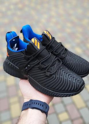 Жіночі кросівки adidas alphabounce instinct чорні з синім знижка sale | smb