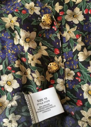 Сукня плаття міді в квіти вінтаж розмір 107 фото
