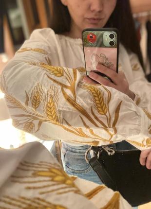 Женская вышиванка с пшеницей 🌾10 фото