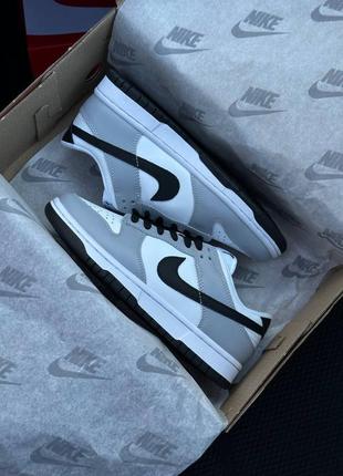 Жіночі кросівки nike sb dunk low prm white grey black4 фото