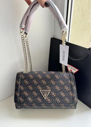 Сумка кросбоді guess noelle коричнева
