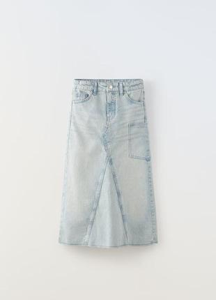 Трендовая джинсовая юбка zara на 6 лет рост 1162 фото