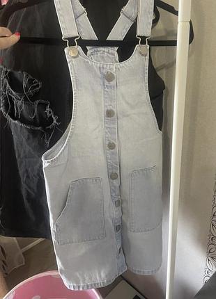 Комбинезон сарафан джинсовый zara next 146/152/158