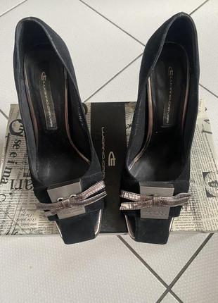 Туфлі luciano carvari чорні замшеві розмір 36,52 фото