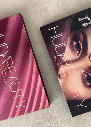 Палетка huda beauty deser dusk eyeshadow new nude palette ofra cosmetics помала румяна2 фото