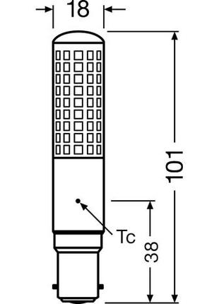 Osram  led superstar special t slim, патрон b15d , тонка світлодіодна спеціальна лампа з можливістю затемнення,  теплий білий (2702 фото