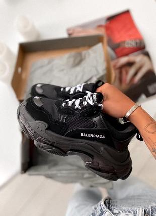 Кросівки balenciaga triple s black кросівки